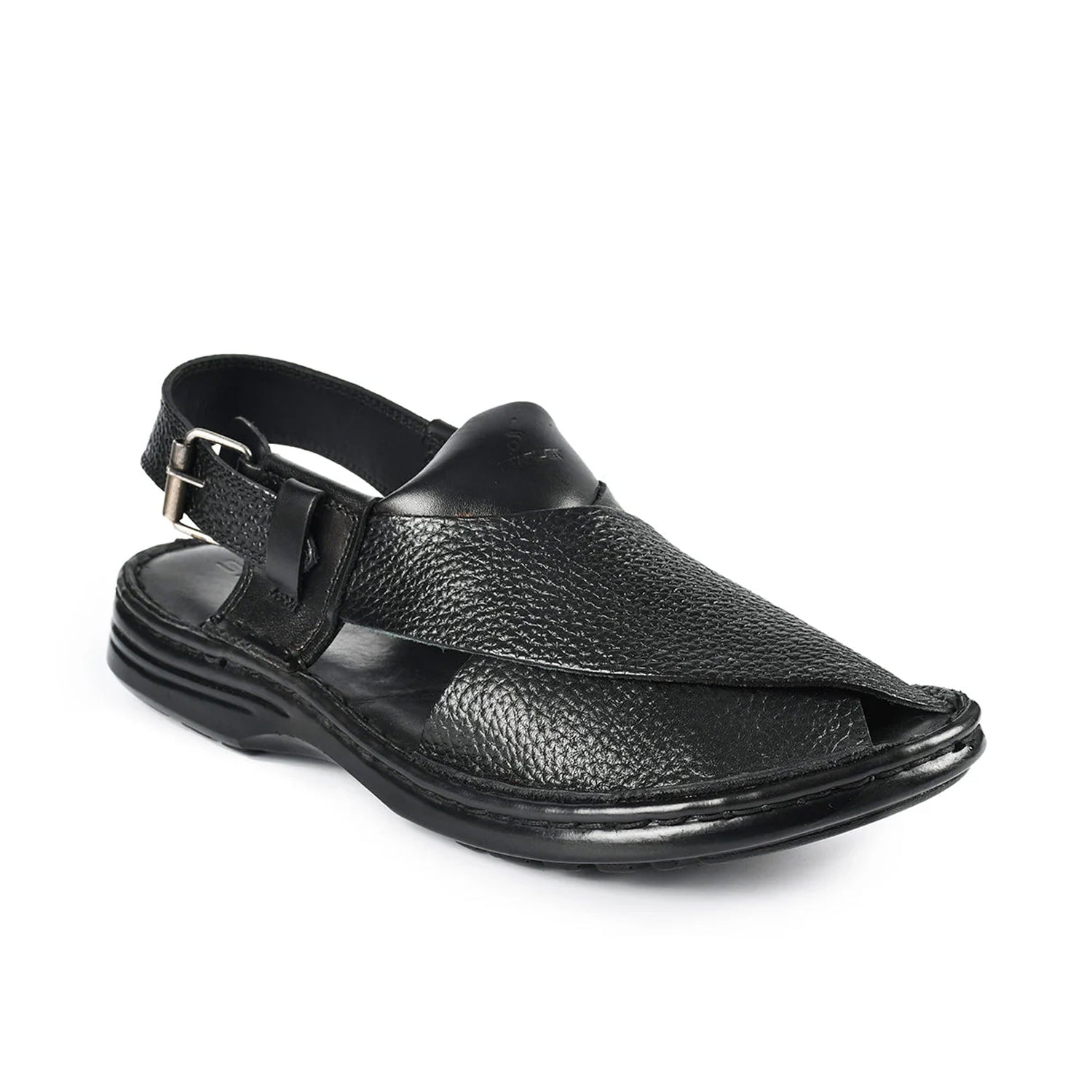 black peshawari chappal